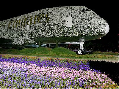 Bug einer Airbus A380 im Dubai Miracle Garden