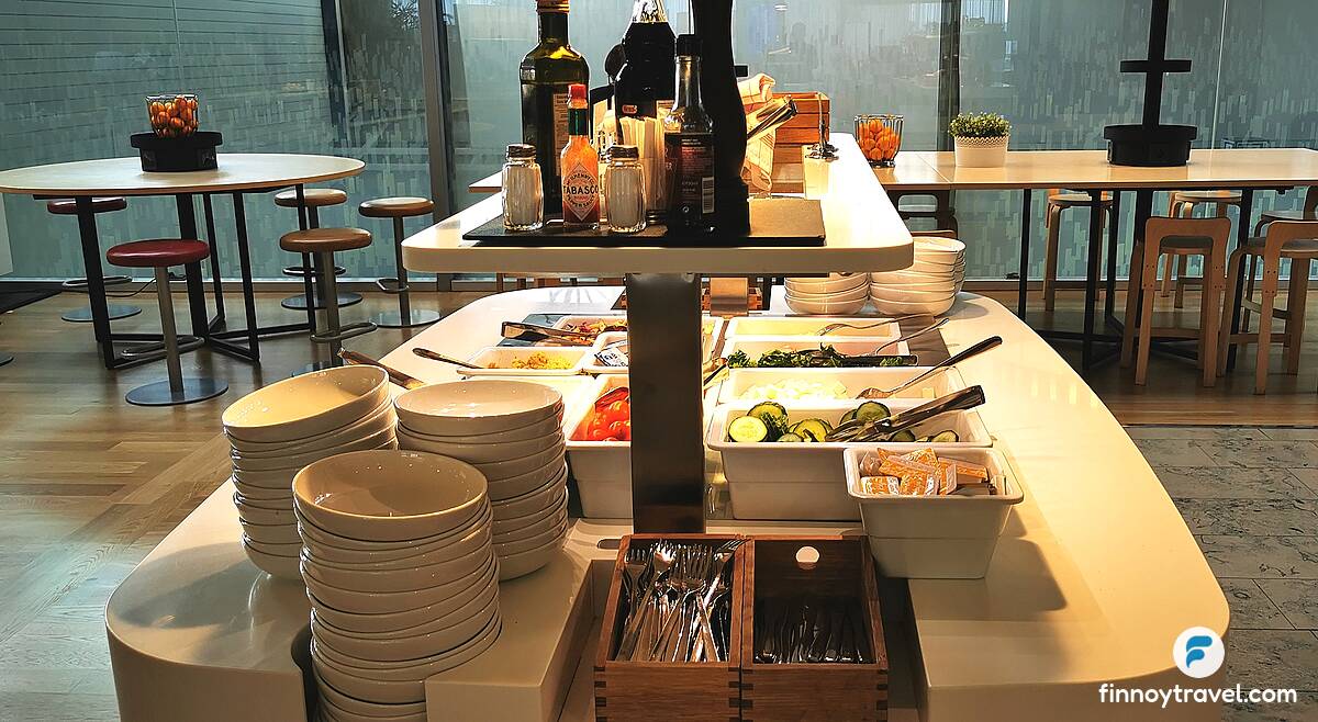 Buffettisch in der Aspire Lounge