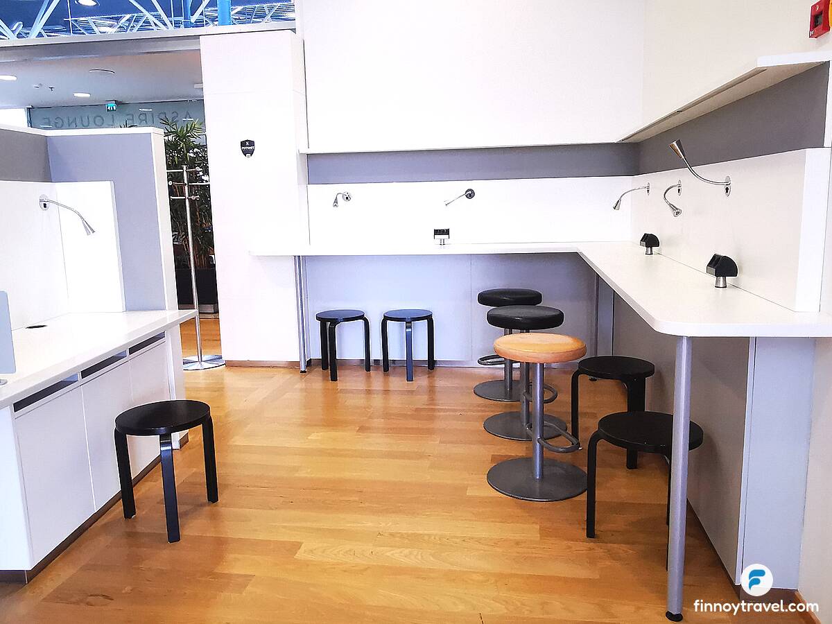 Arbeitsbereich in der Aspire Lounge