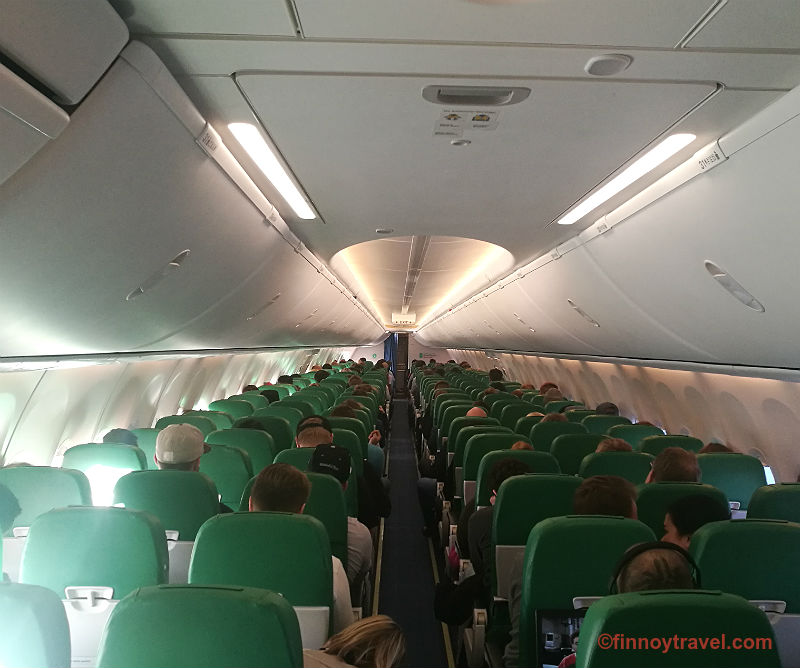 Die Kabine der Boeing 737 von Transavia