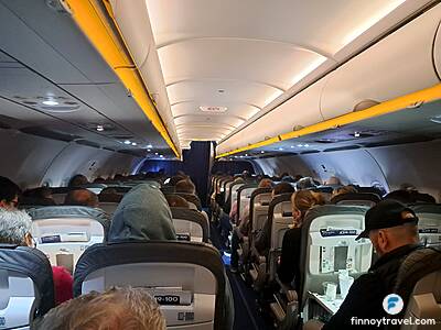 Cabin of Lufthansa's Airbus A319 aircraft