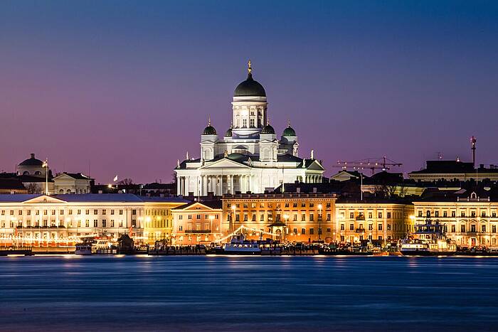 Helsinki at dusk