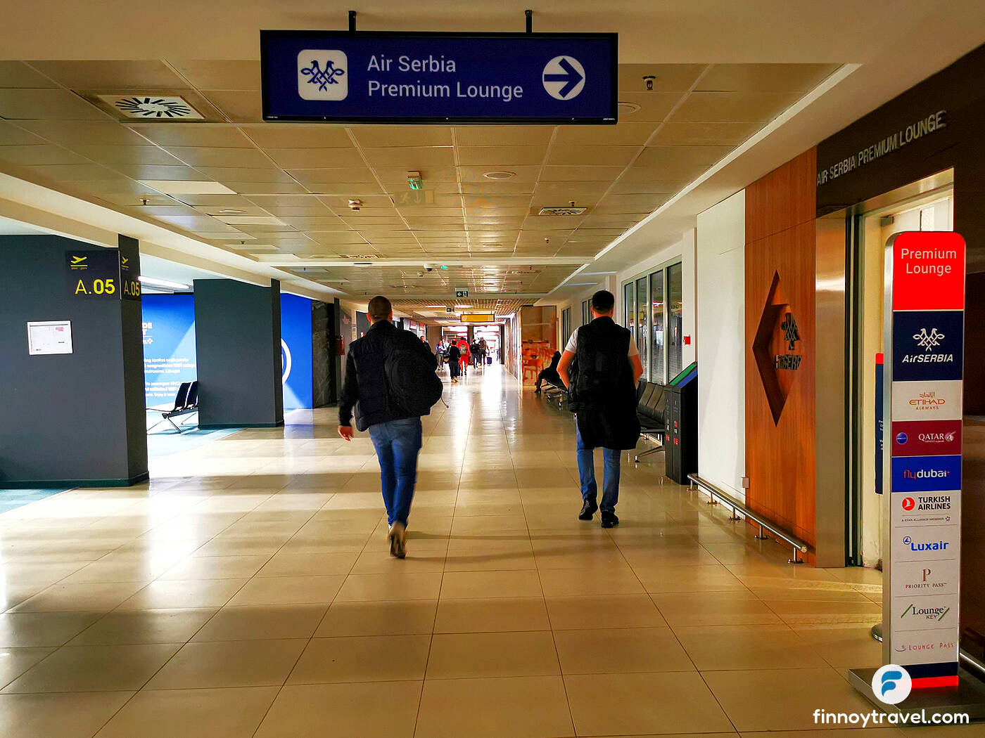 A Sign to Air Serbia Premium Lounge