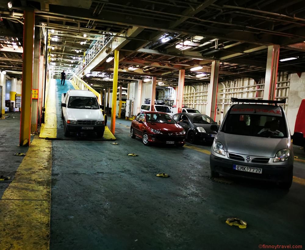 The car deck in Prevelis