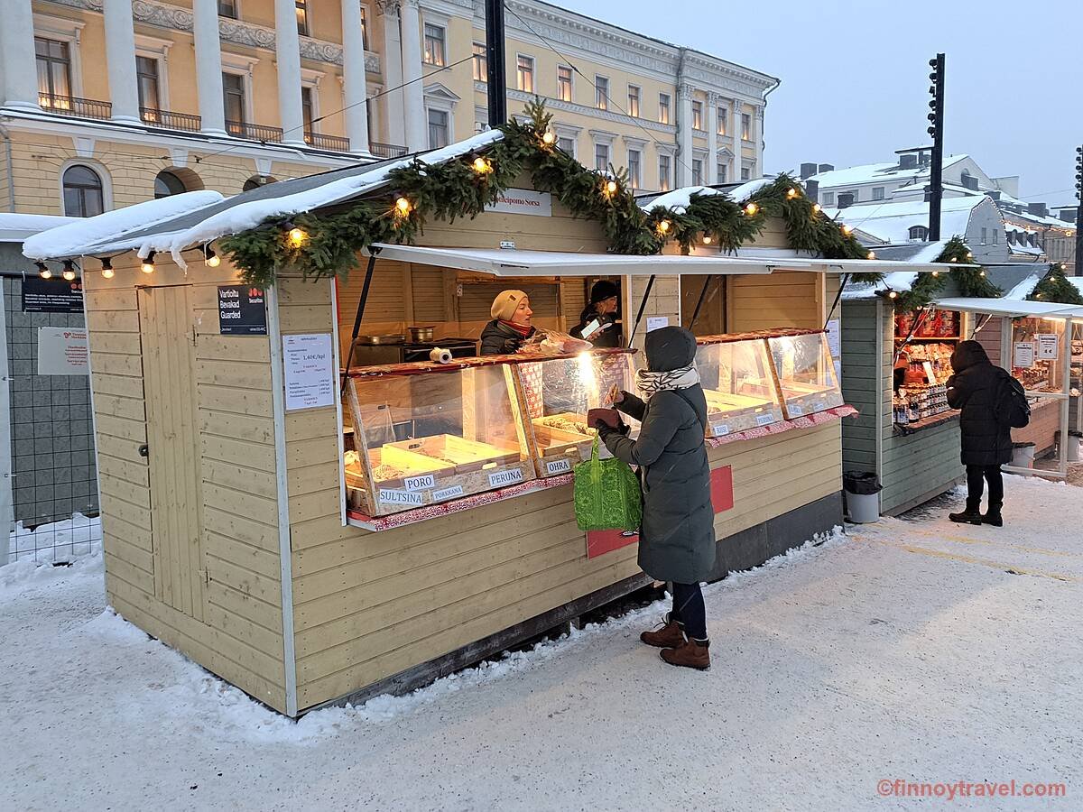 Helsinki Christmas market food stall