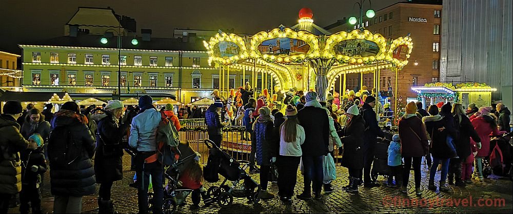 Carousel at the Helsinki Christmas market