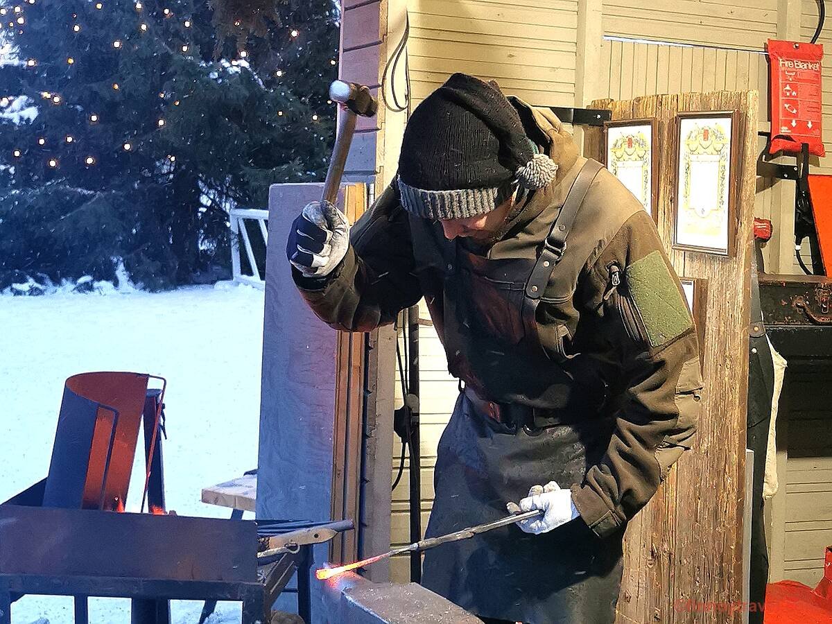 A Finnish smith at the Helsinki Christmas market