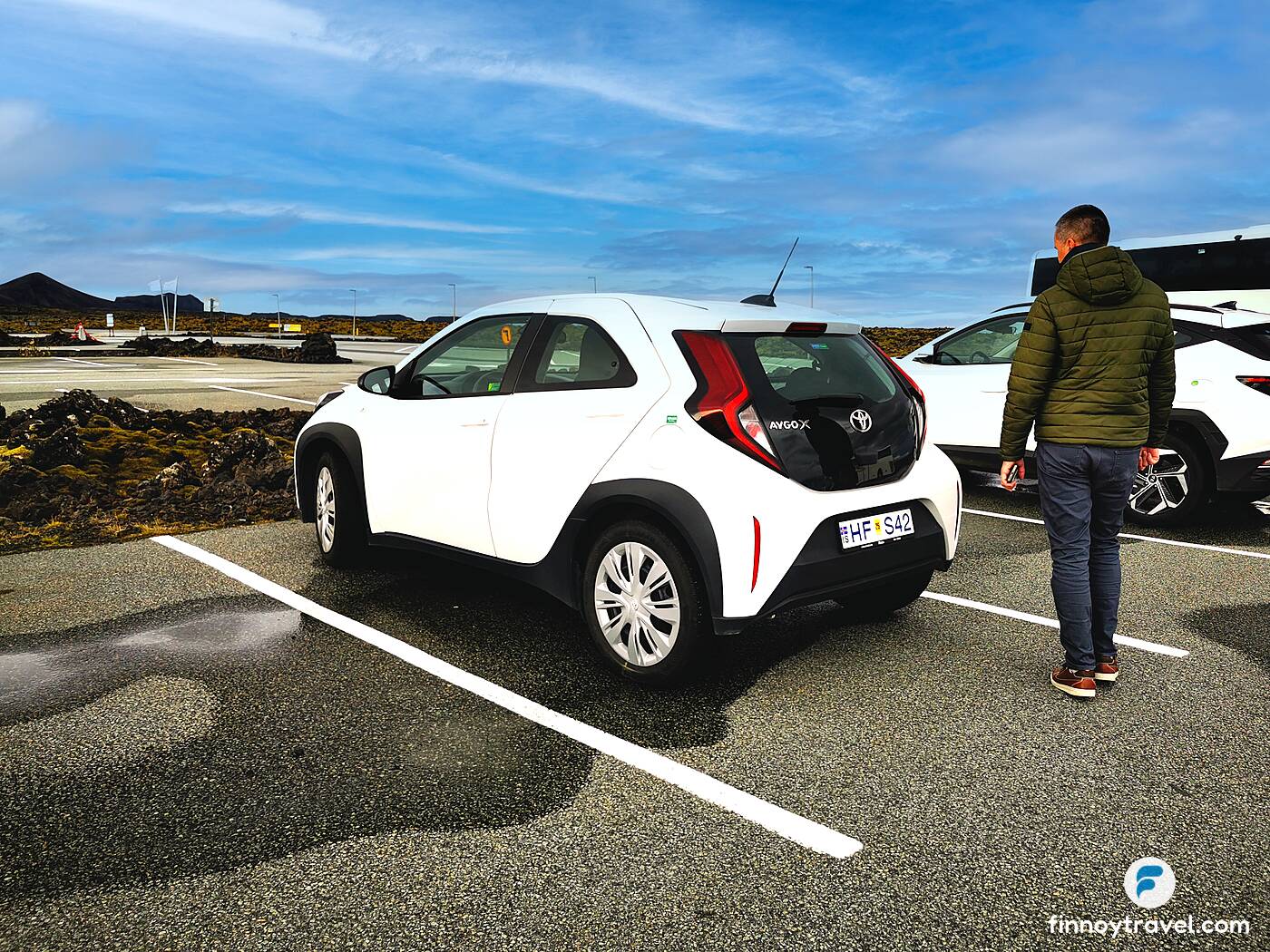 The parking lot of Blue Lagoon, Iceland