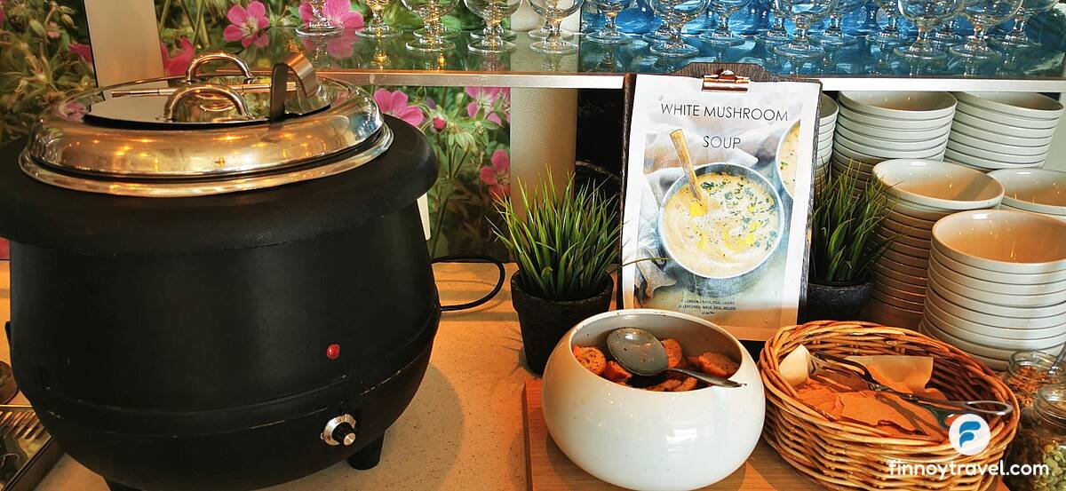 white mushroom soup at OSL Lounge