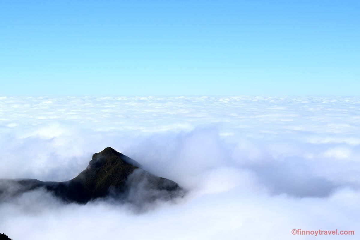 A peak in the clouds in Madeira