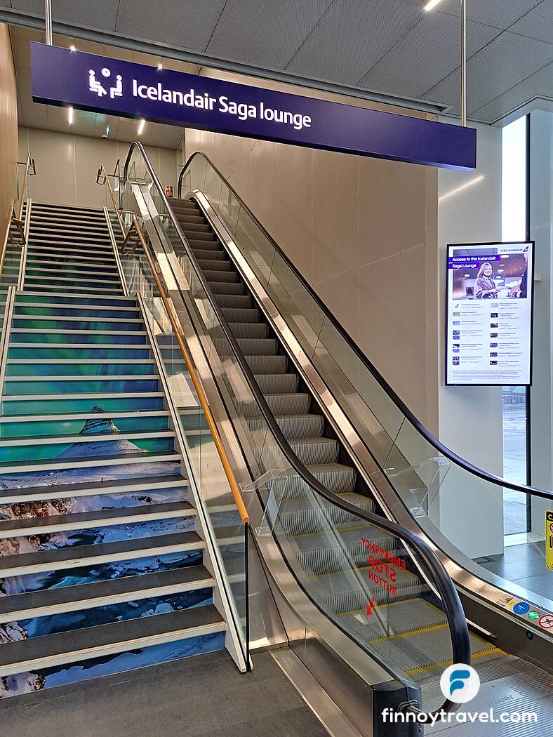 Stair to the second floor at Keflavik Airport