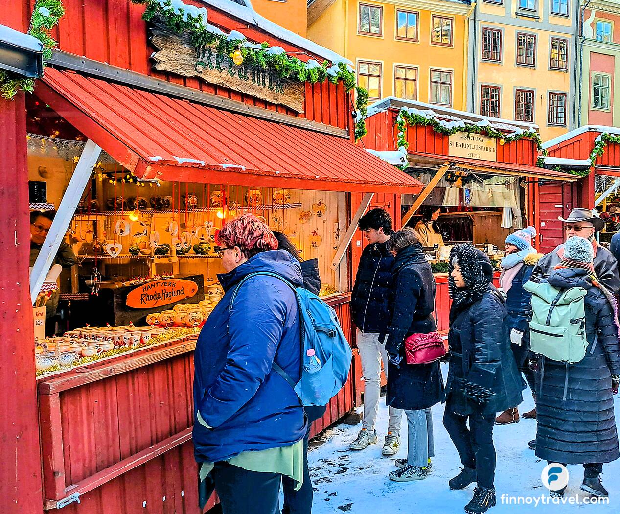 A ceramics market stall