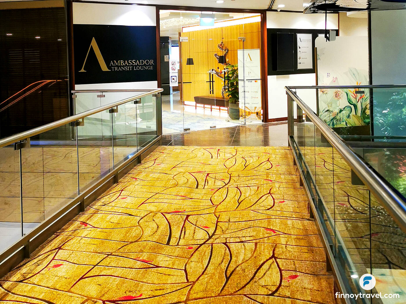 The entrance of Ambassador Transit Lounge