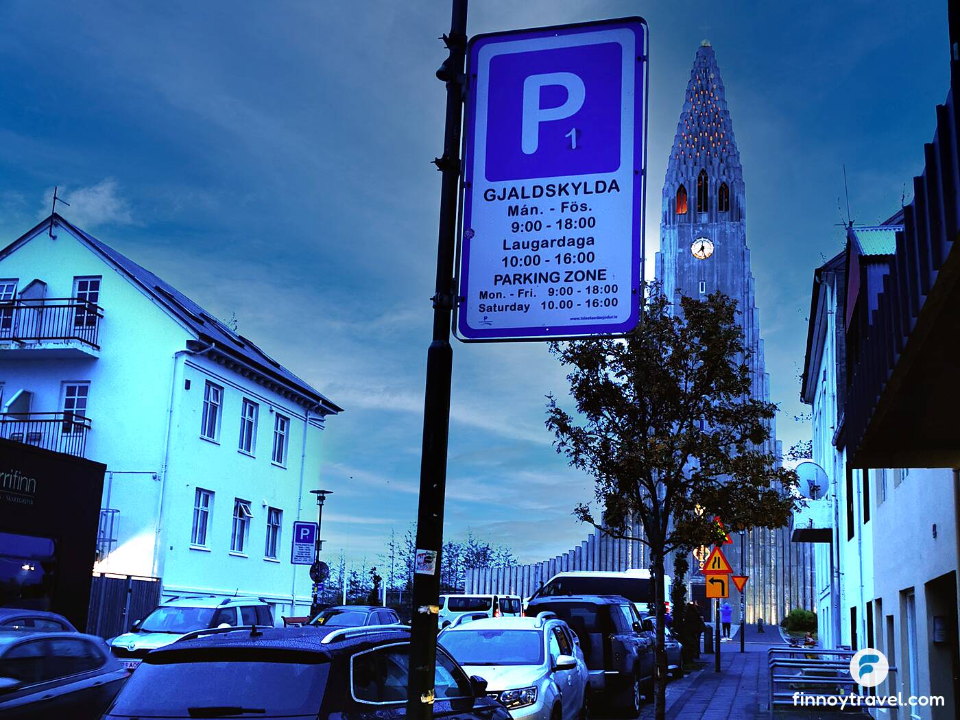 A parking sign in Reykjavik, Iceland