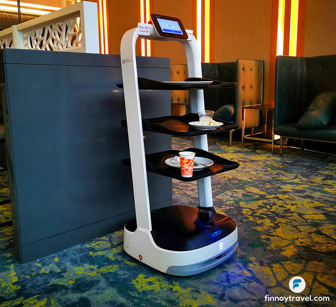 pudu robotics dish collector at Ambassador Transit Lounge