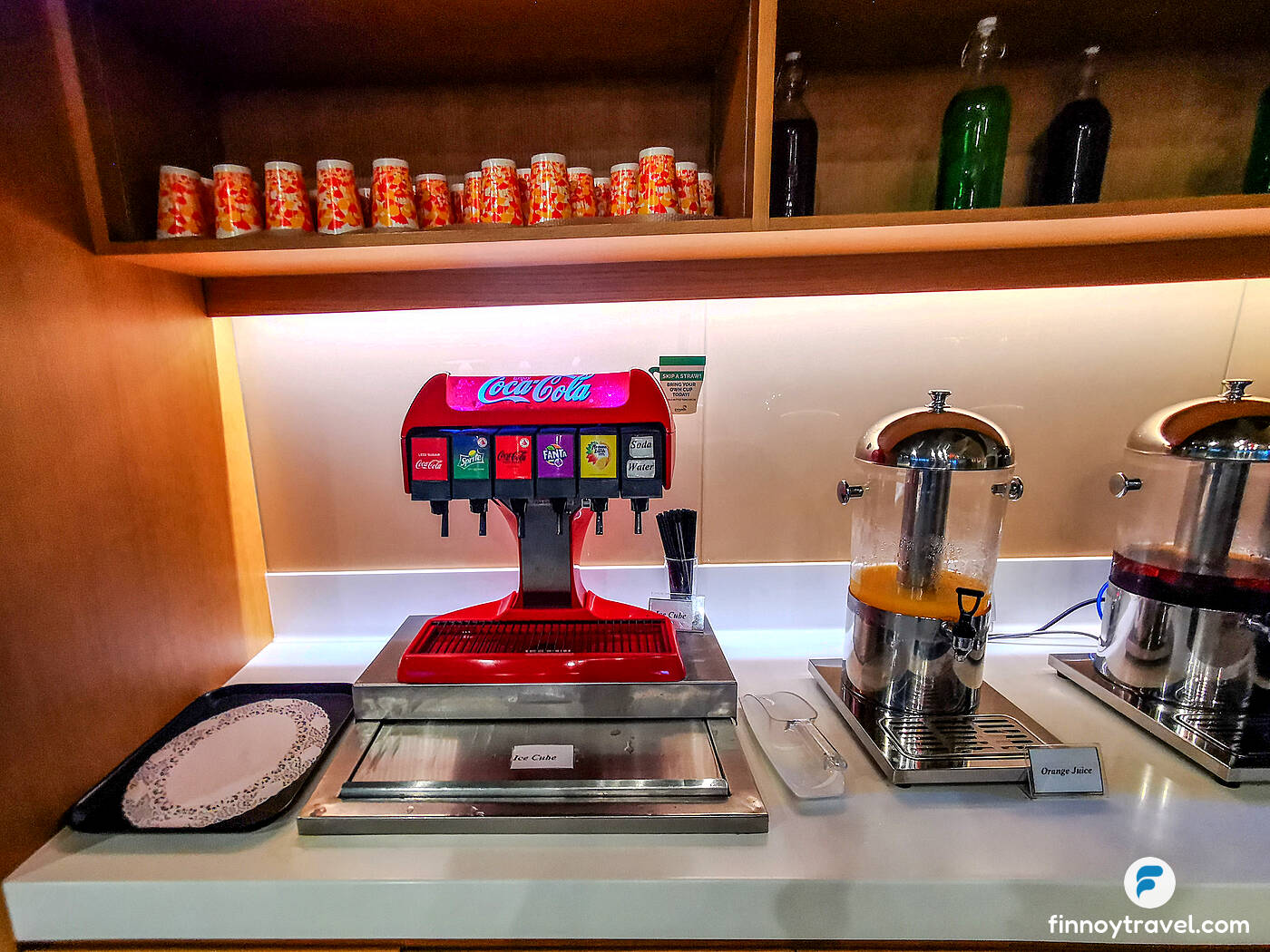 soft drinks at Ambassador Transit Lounge