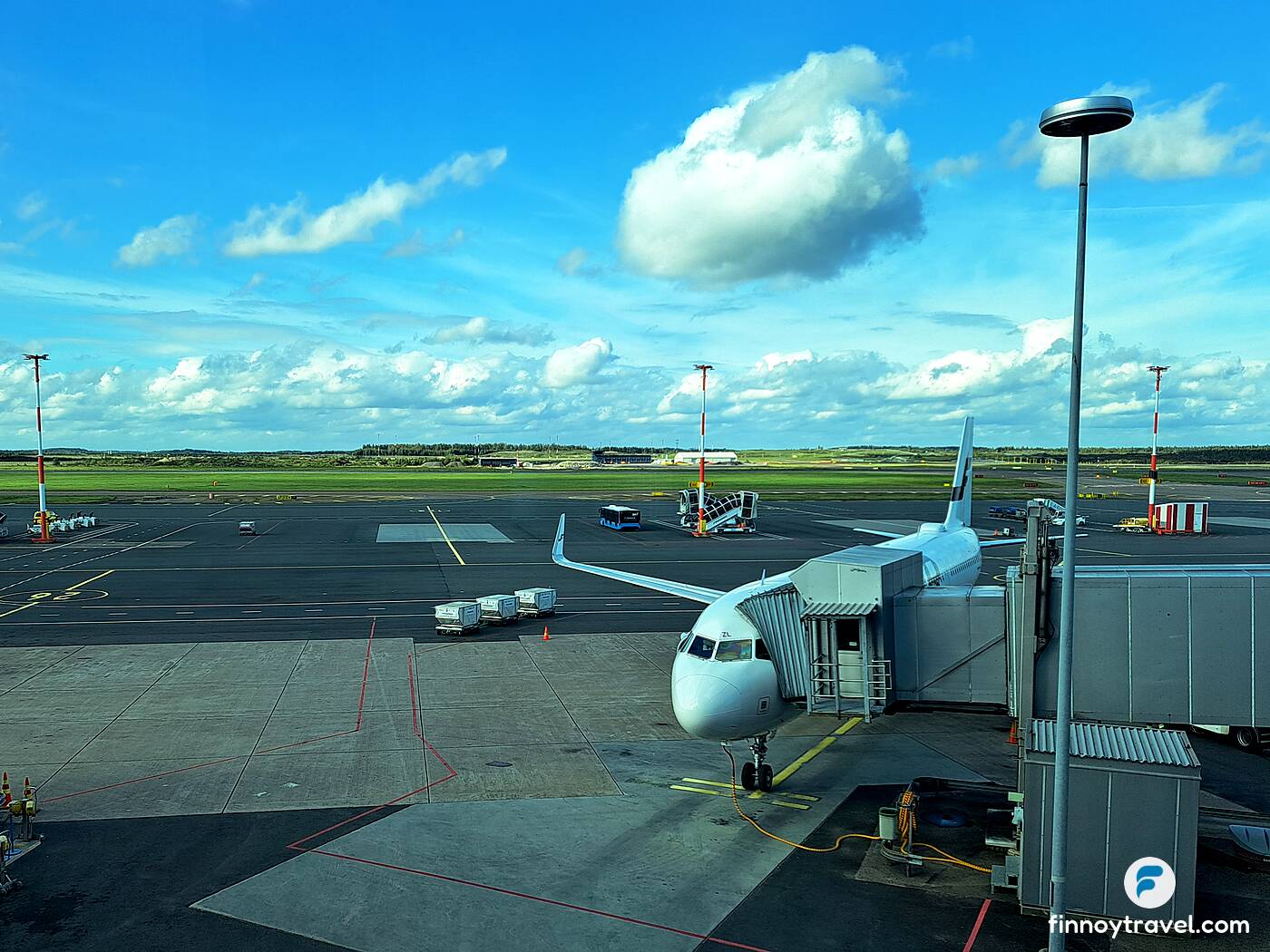Tarmac view from Finnair Schengen Lounge