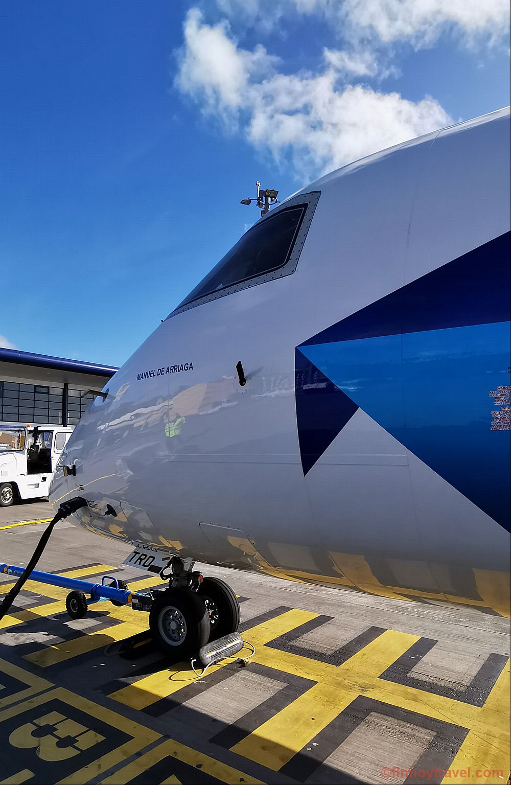 El morro de un Dash 8-Q400 de SATA Air Acores