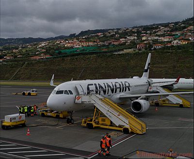 Finnair Airbus Madeiralla