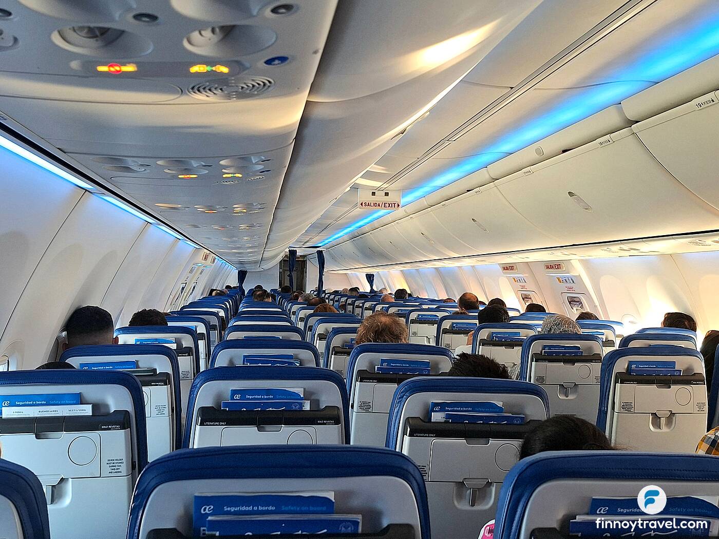 The cabin of Air Europa Boeing 737