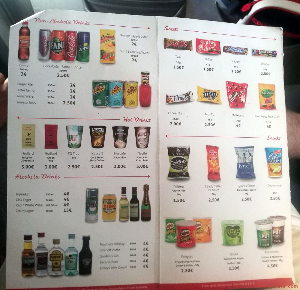 Air Malta food menu