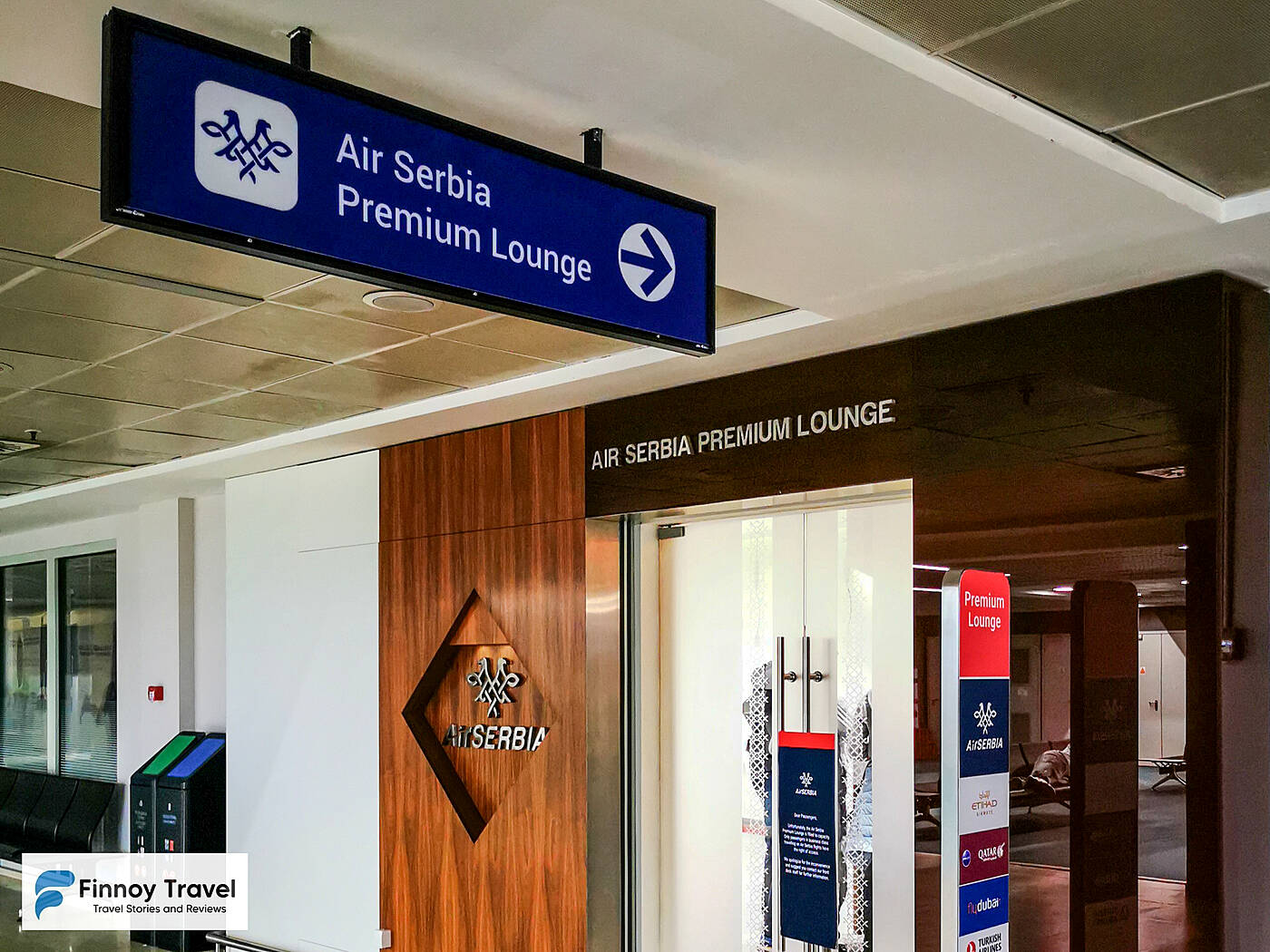 There were clear directional signs to Air Serbia Premium Lounge at Belgrade Airport