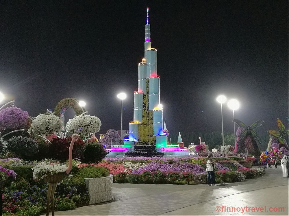 Replica of Burj Khalifa Tower in Dubai Miracle Garden