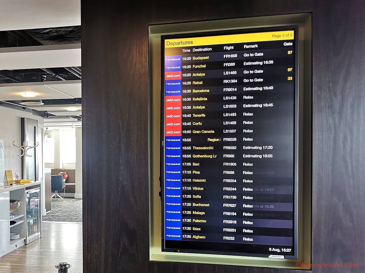 Flight information screen