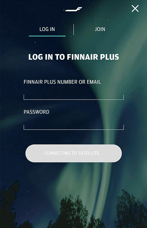 Finnair Plus -kirjautuminen