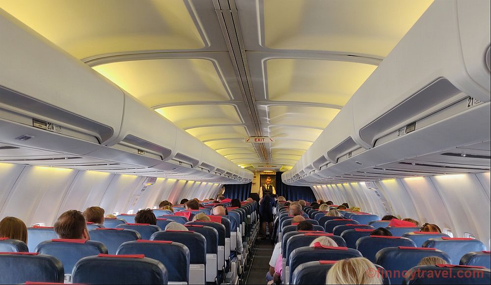 The cabin of GetJet Airlines Boeing 737-300