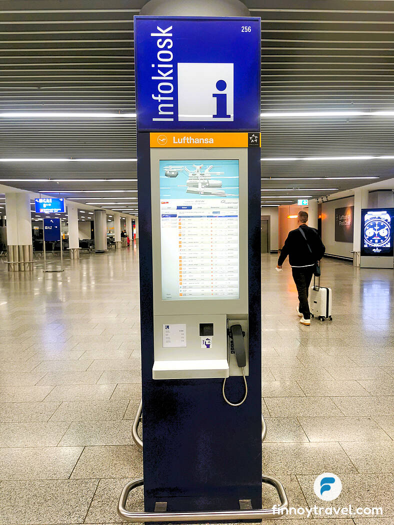 An infokiosk of Lufthansa at Frankfurt Aiport