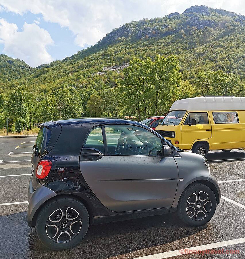 Our Smart hire car in Montenegro
