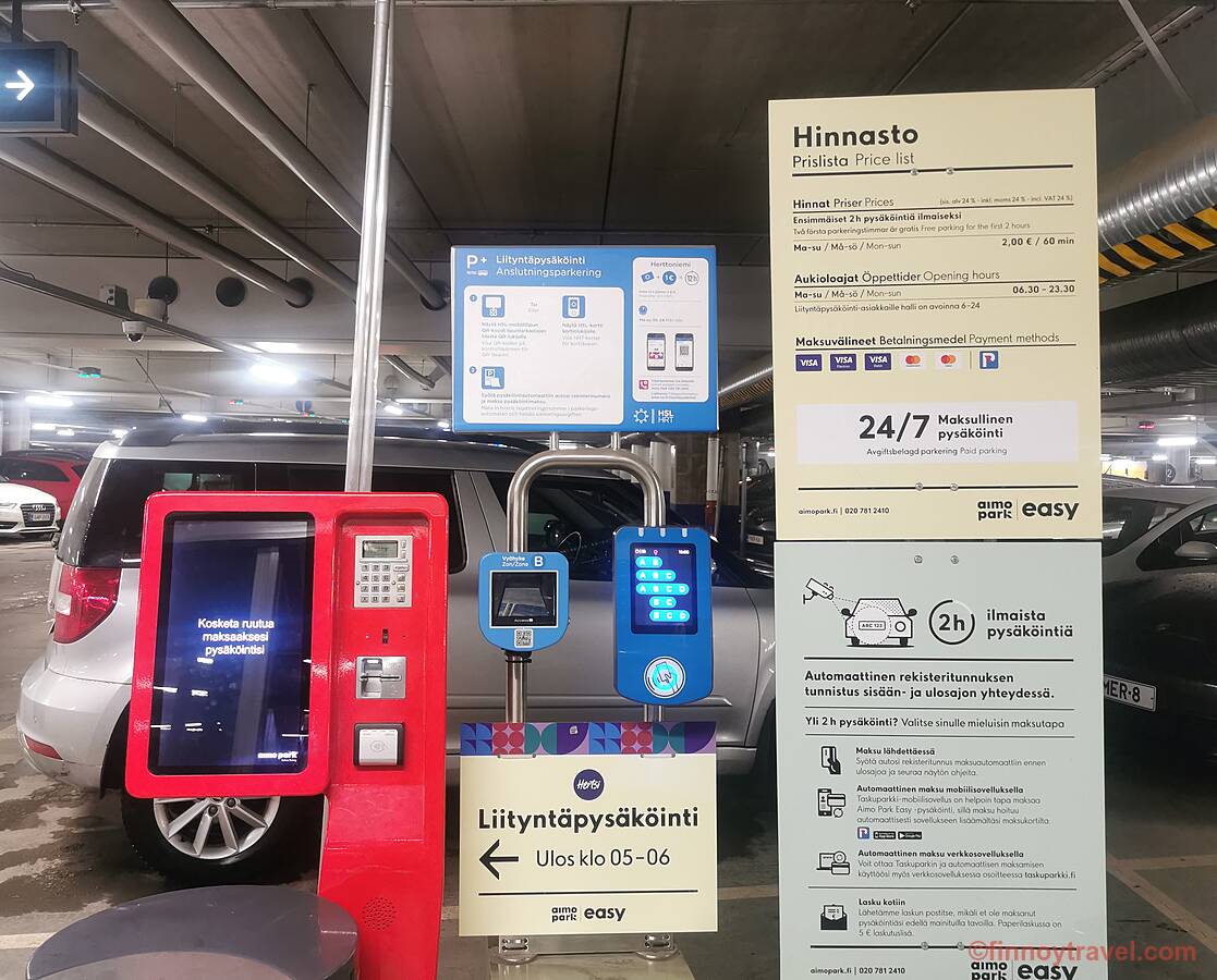 Payment machine in parking halls