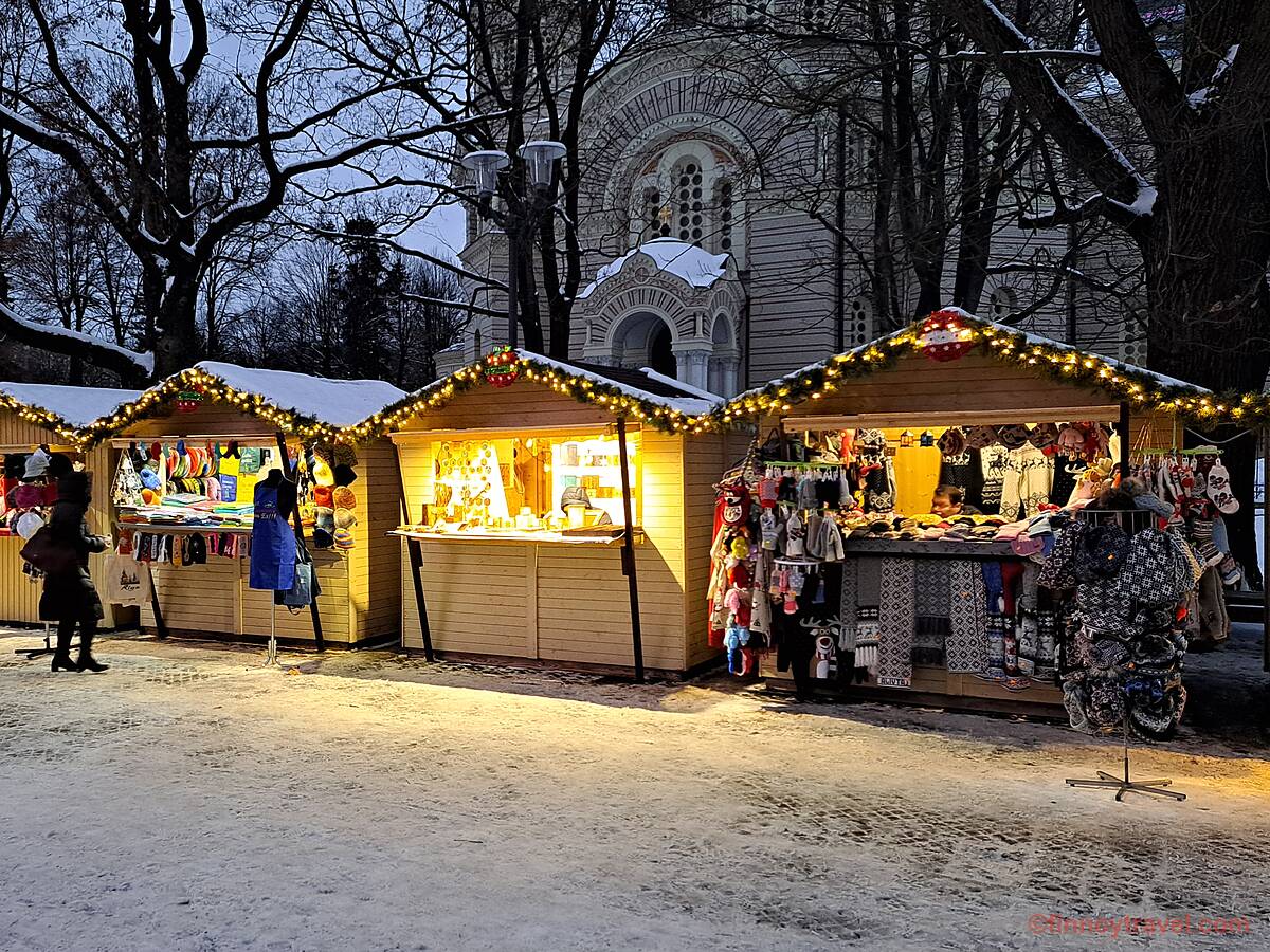 Stalls at Esplanade Christmas Market