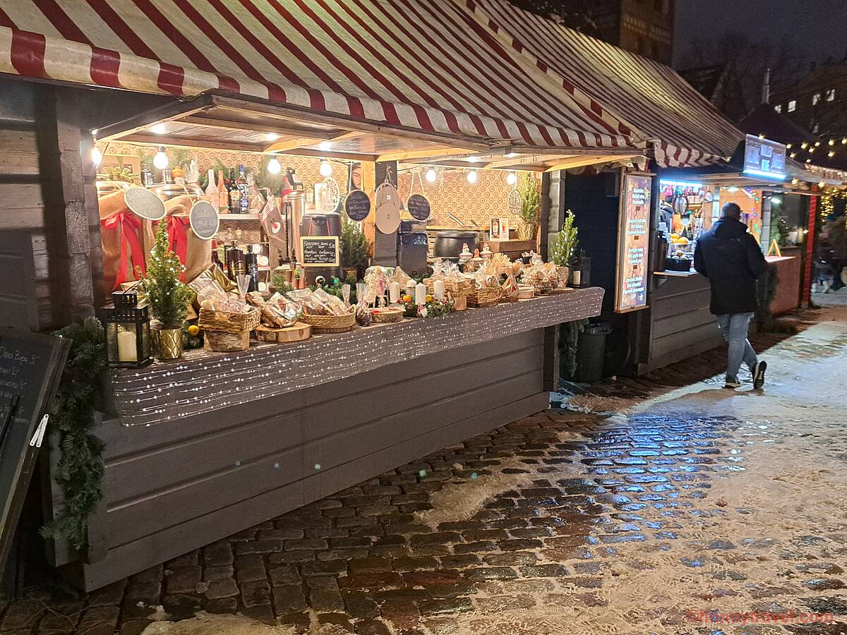 A market stall at Old Riga Christmas Markets
