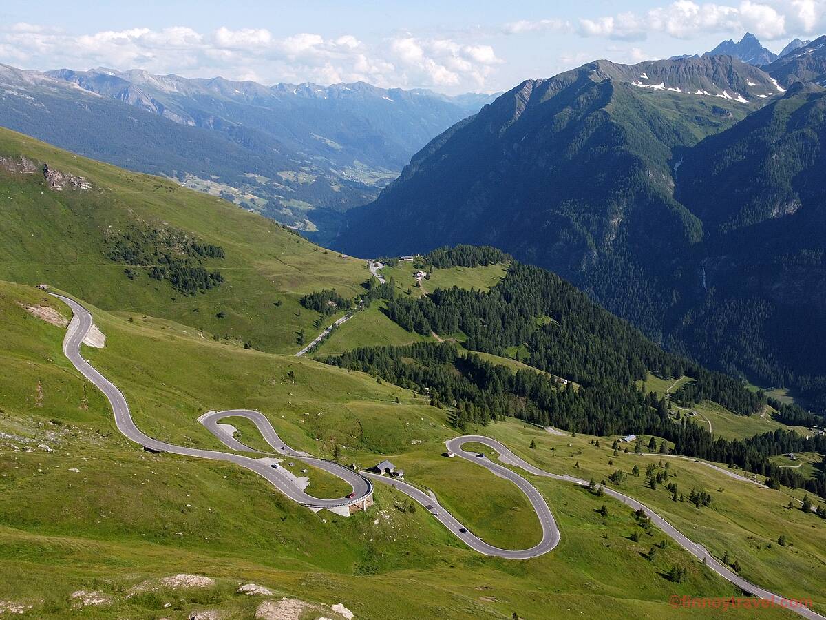 Curve road in the Alps