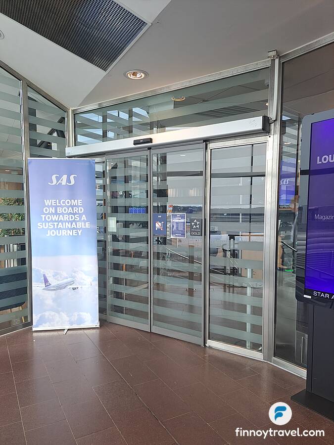 Entrance of SAS Lounge at Stockholm Arlanda Airport