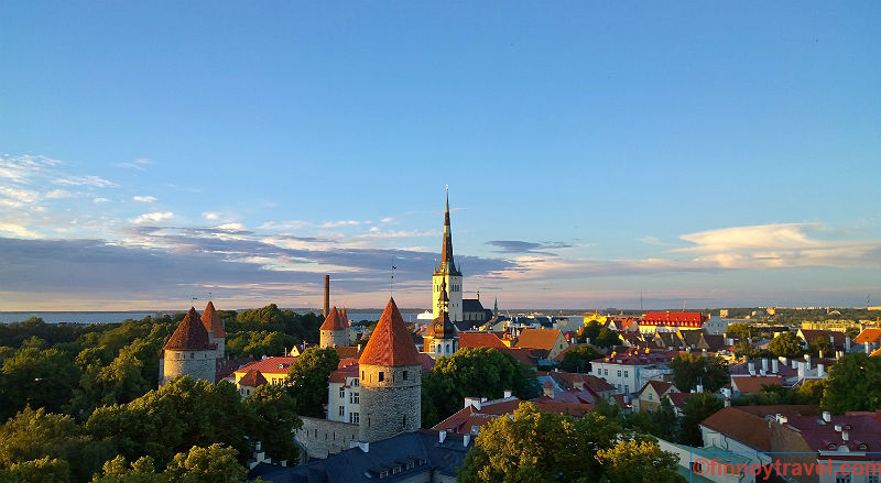 Tallinn Old Town summer scenery