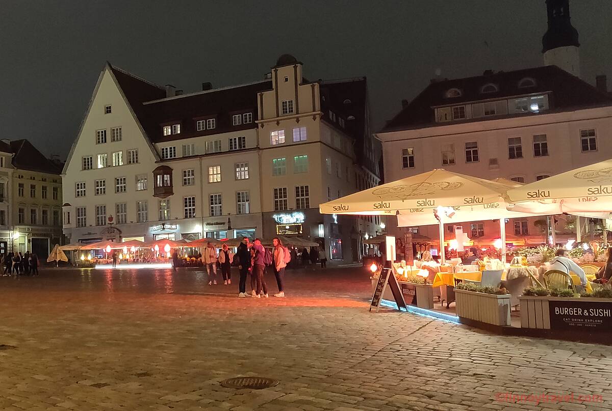 Tallinn Old Town at Night