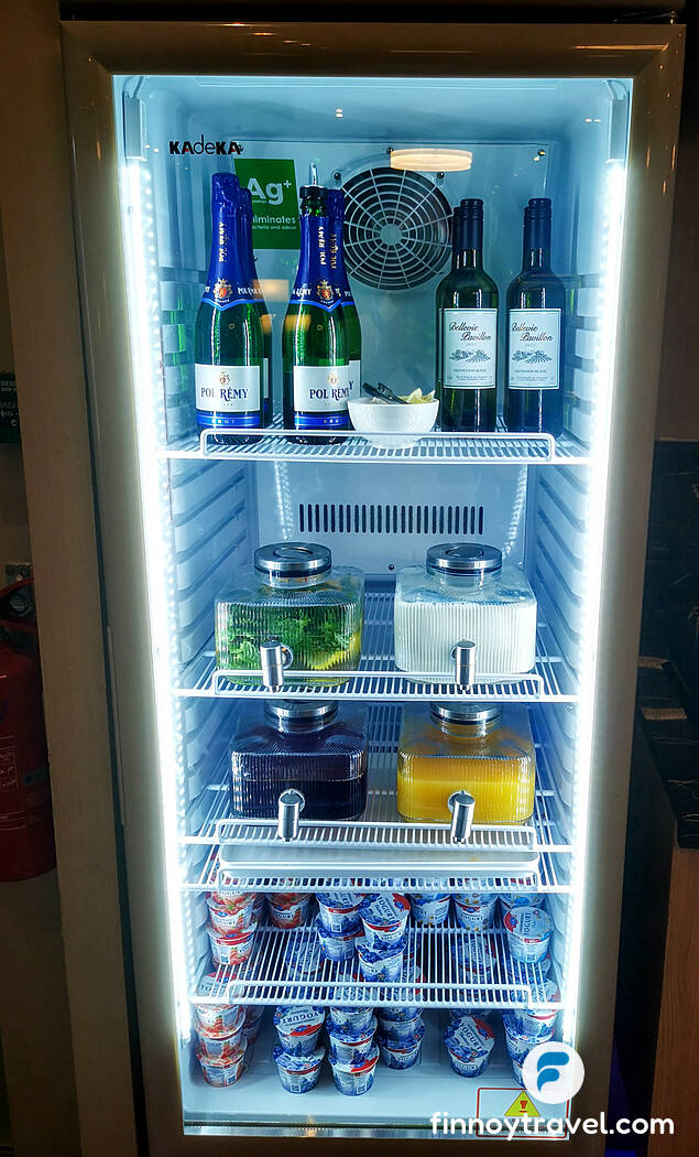 Beverages in fridge