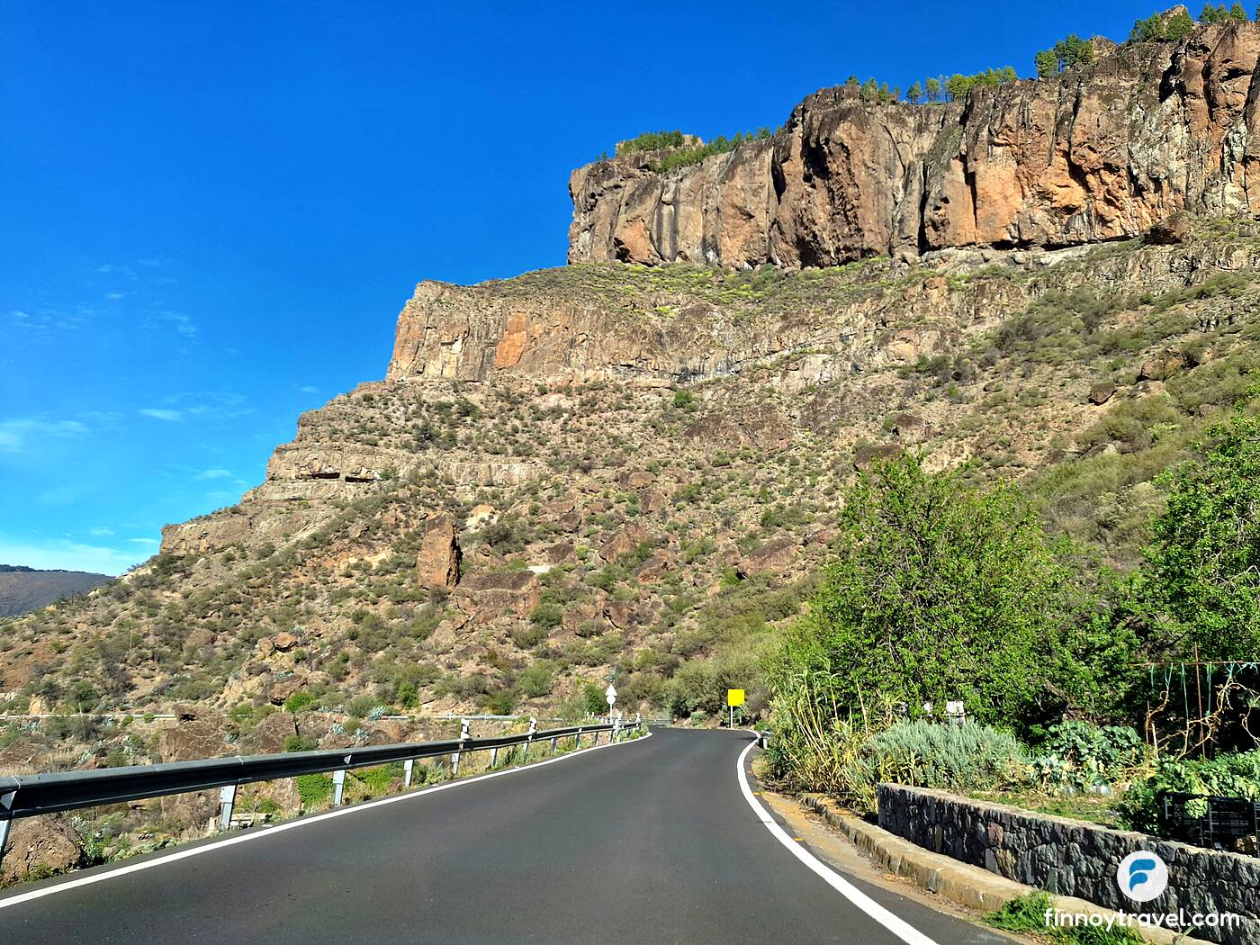 Road in mountains in Gran Canaria