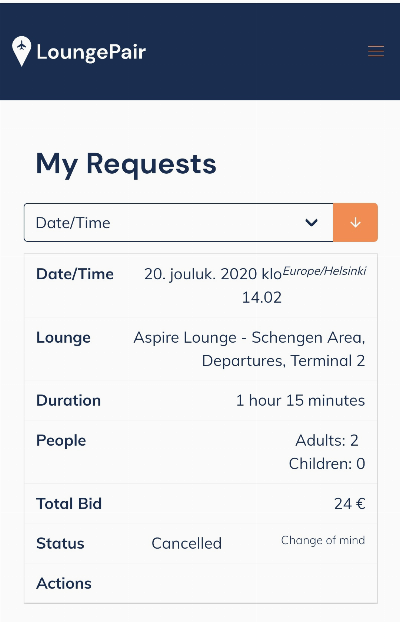 入札のキャンセル