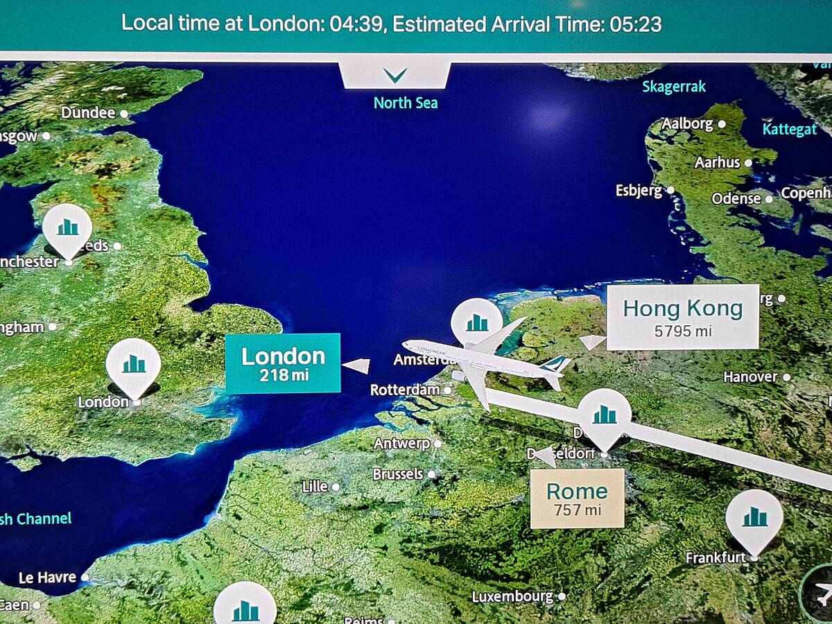 キャセイパシフィック航空のフライト情報システム