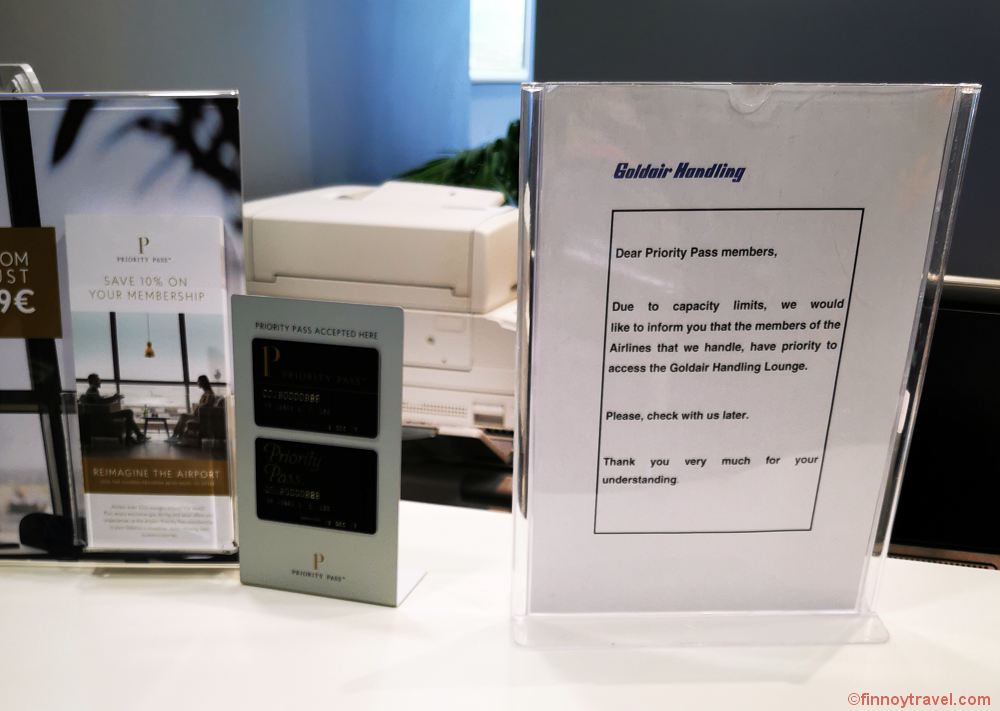 Goldair Handling CIP Loungeの受付