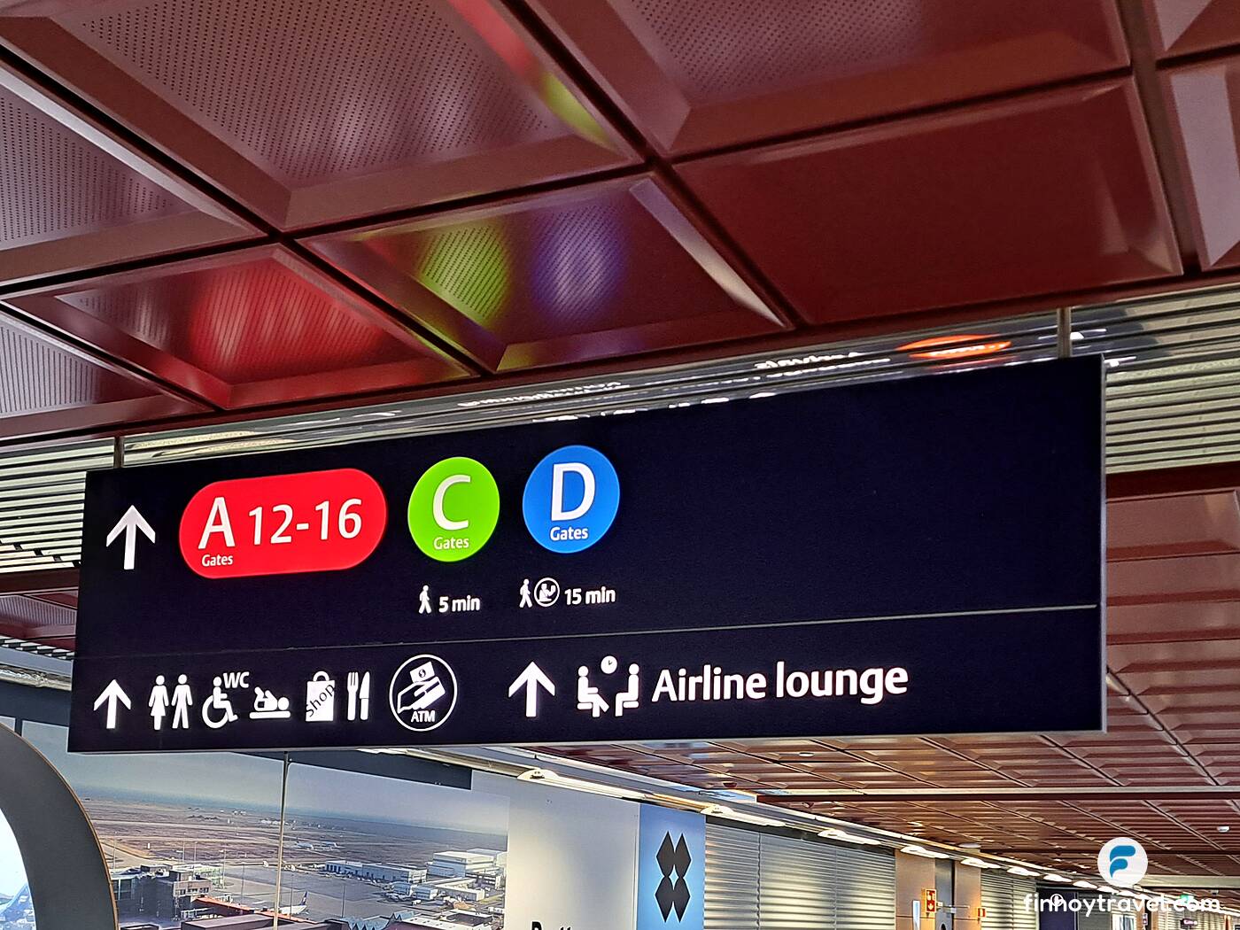 レイキャビク空港の案内サイン