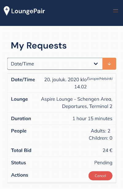 入札のステータス