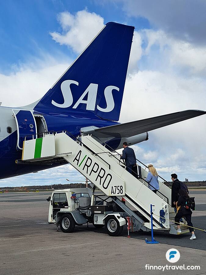 SASのエアバスA320neoの垂直尾翼