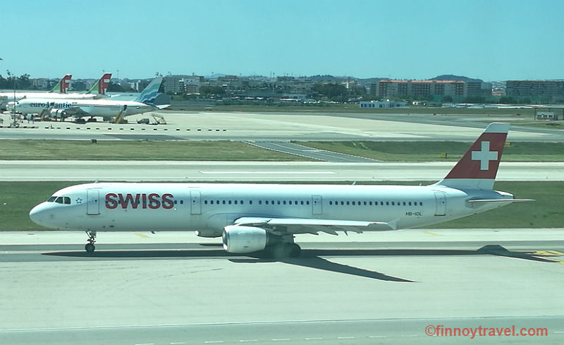 リスボン空港のスイス航空 A321