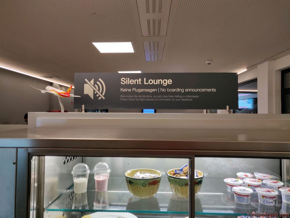 C Lounge em Berlim Tegel, aviso de sil&ecirc;ncio