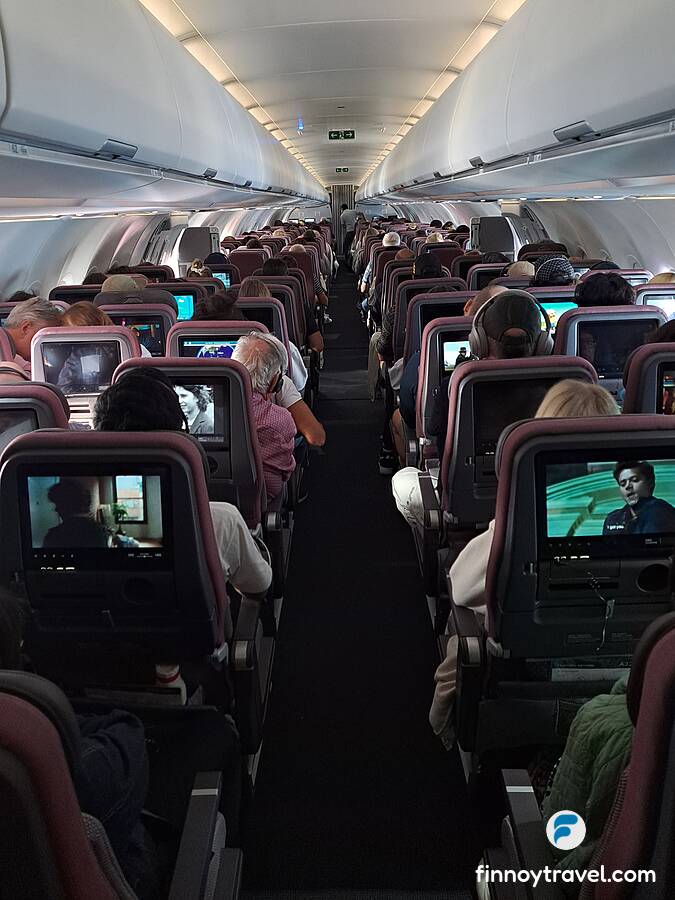 Cabine do A321neo da Cathay Pacific